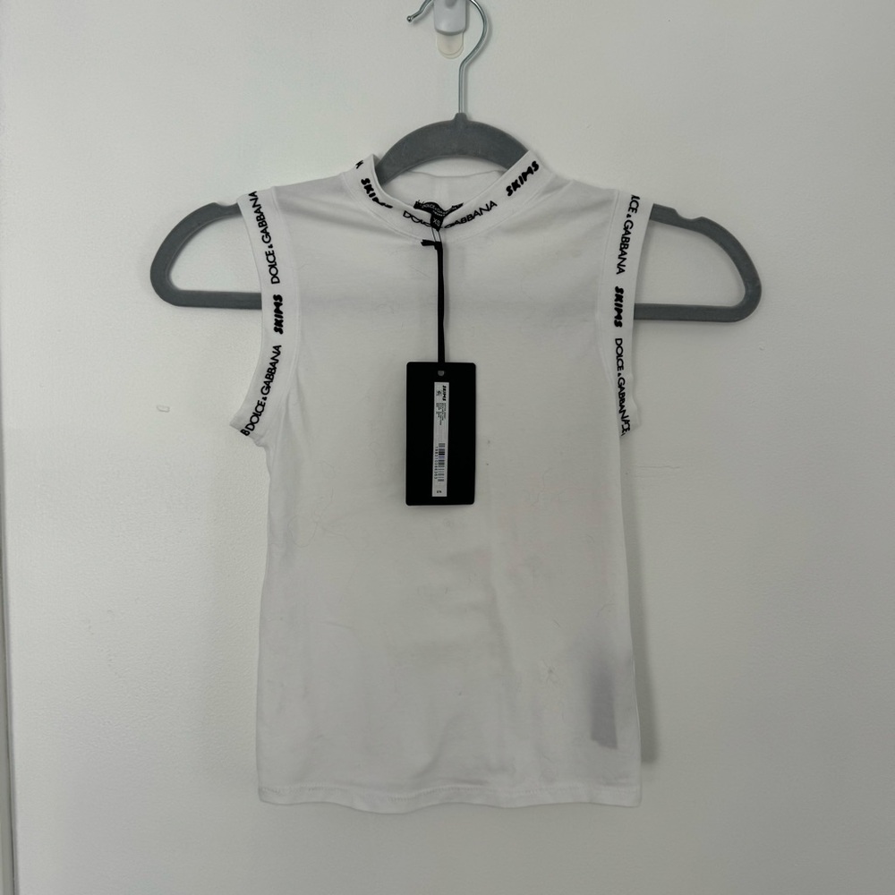 Dolce & Gabbana x Skims White Logo Tank Top